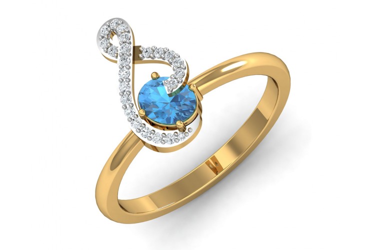 Adina Blue Topaz Ring